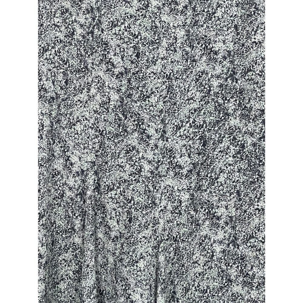 Jones New York Woman Green Black Silk Midi Skirt 18W Abstract Lined 100% Silk - Picture 4 of 16